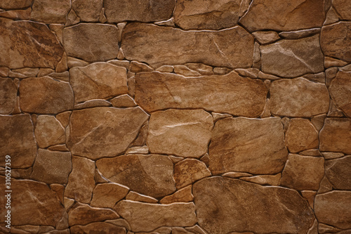 Light brown stone wall