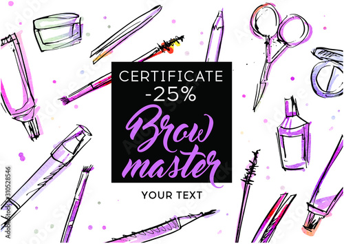 Certificate for eyebrow master