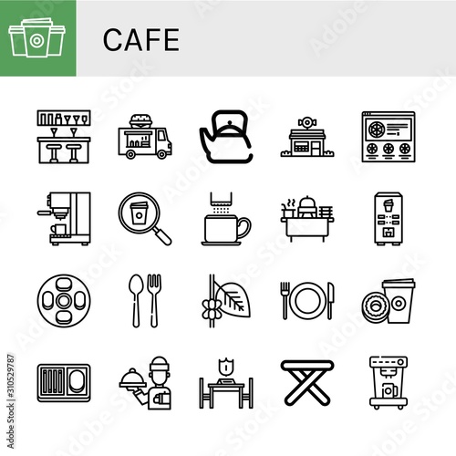 Set of cafe icons