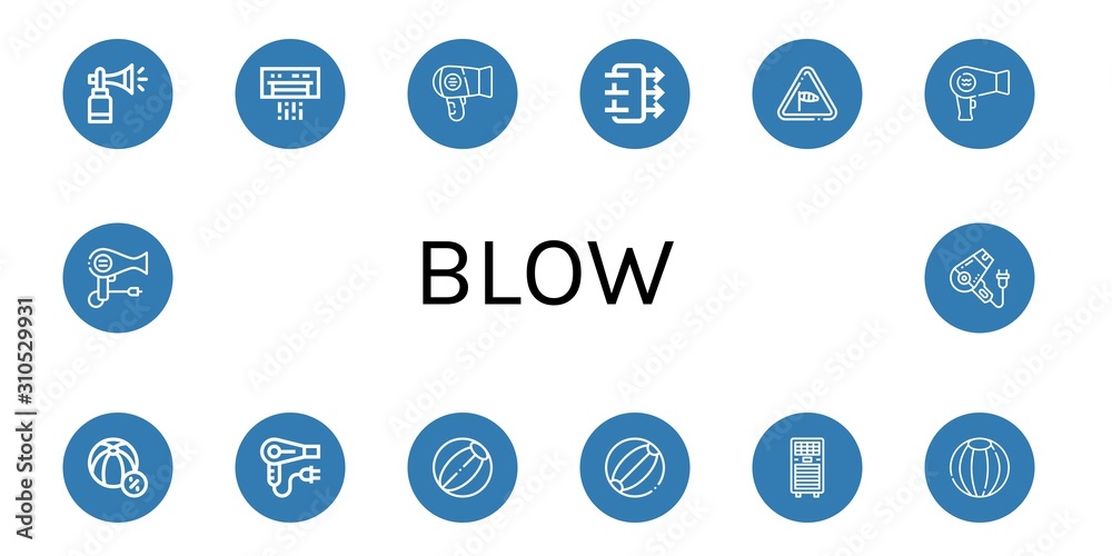 blow icon set