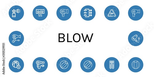 blow icon set