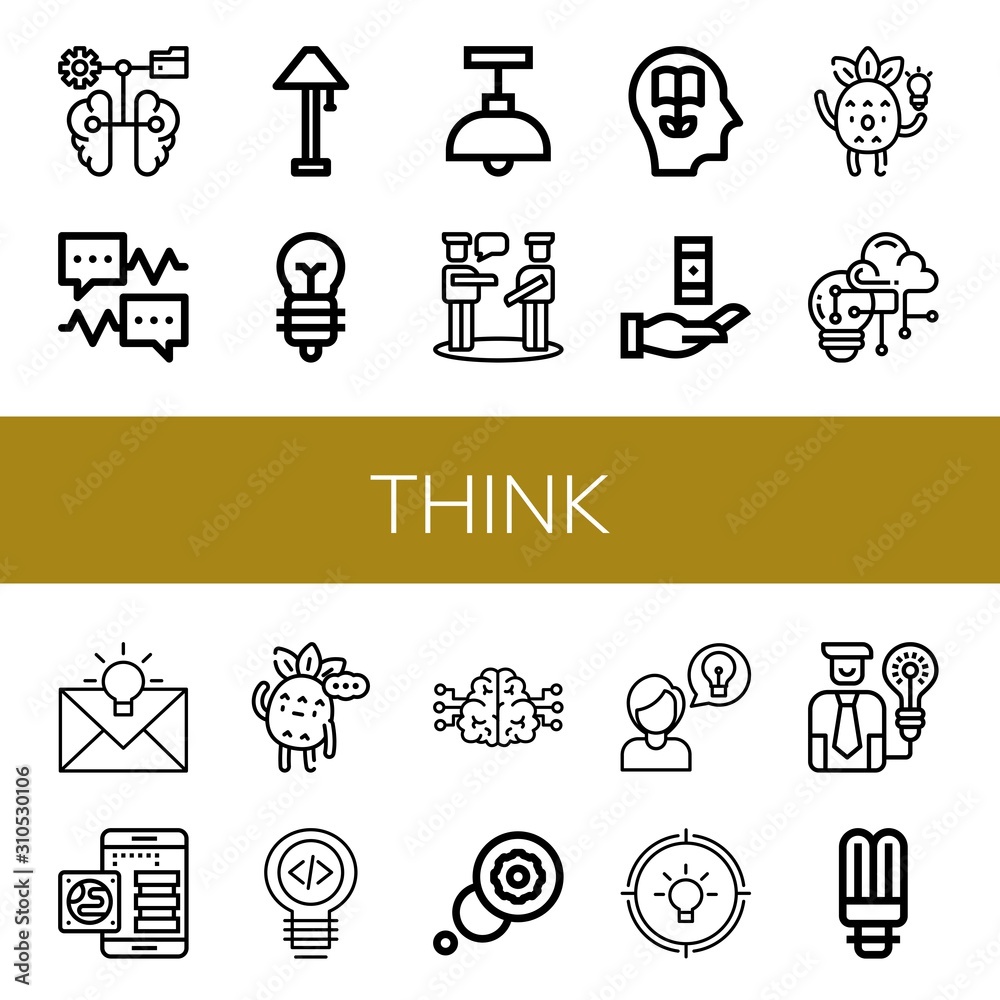 think icon set think icon set