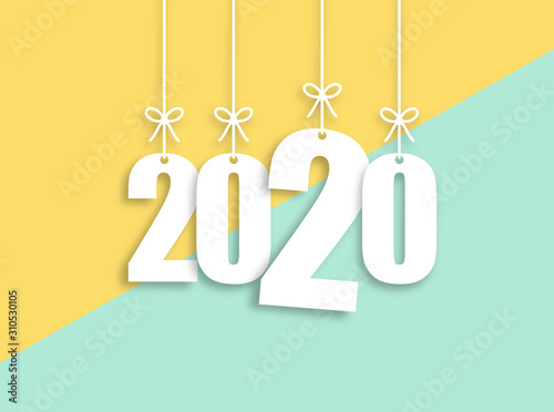 Obraz na płótnie 2020 Trendy Colorful Vector Backgorund w salonie
