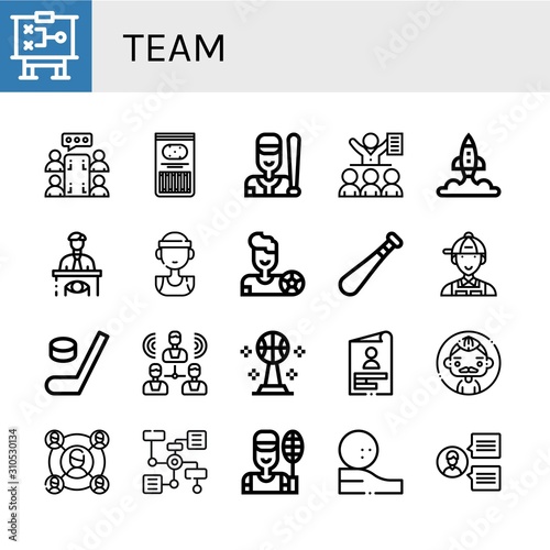 Set of team icons
