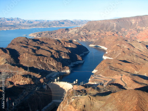 Hoover Dam and Lake Mead Aerial View
