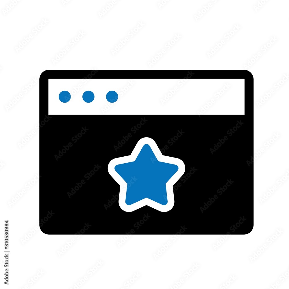 Glyph Star Browser icon isolated on background Glyph Star Browser icon isolated on background