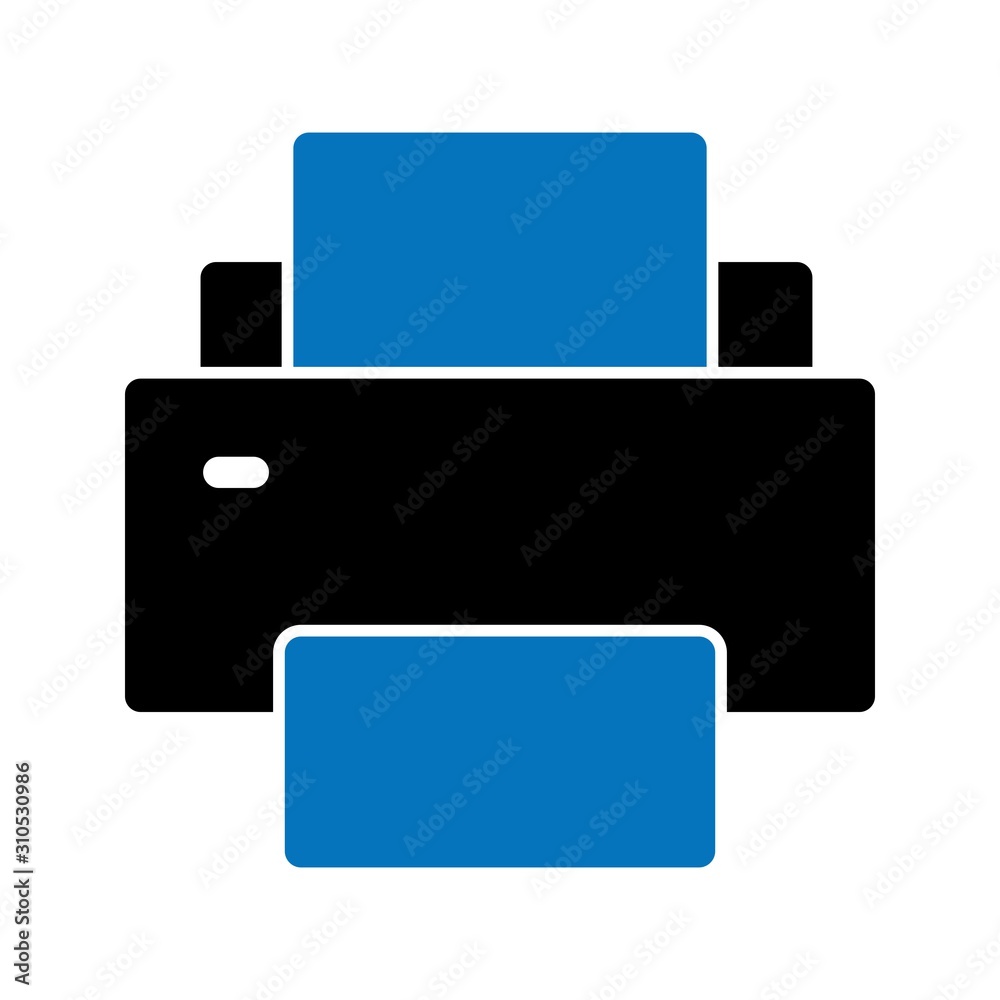 Glyph Printer icon isolated on background Glyph Printer icon isolated on background