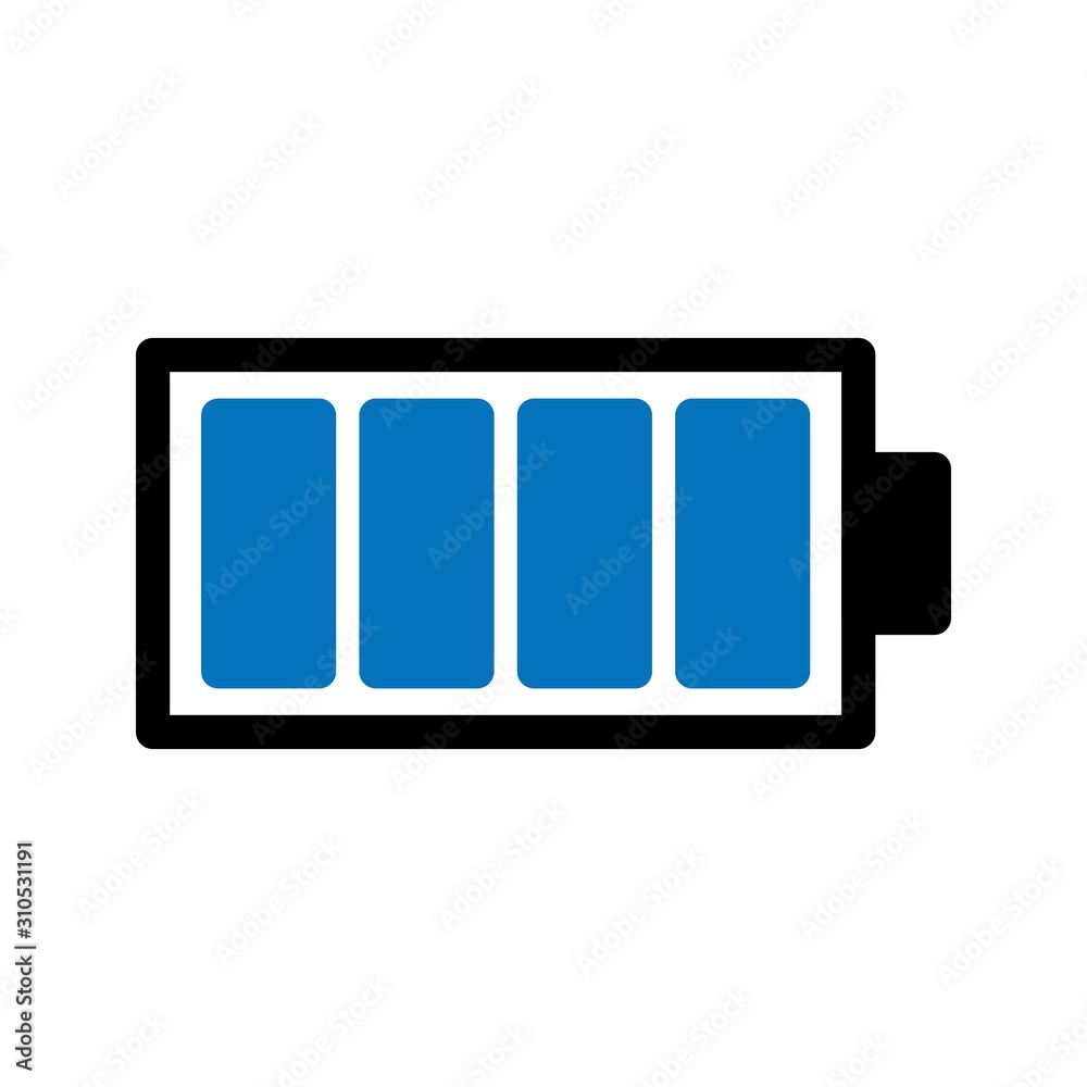 Glyph Battery Full icon isolated on background Glyph Battery Full icon isolated on background