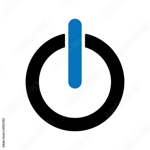 Glyph Power OFF Button icon isolated on background