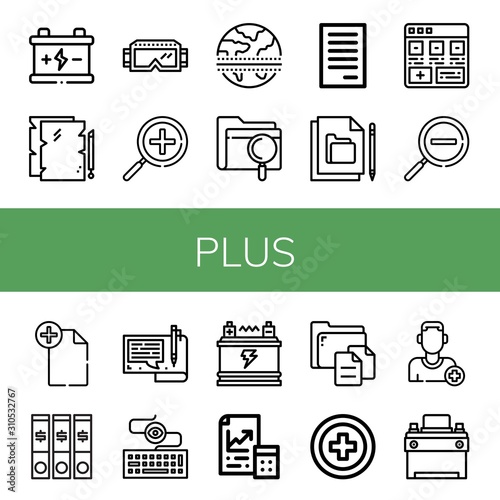 plus icon set