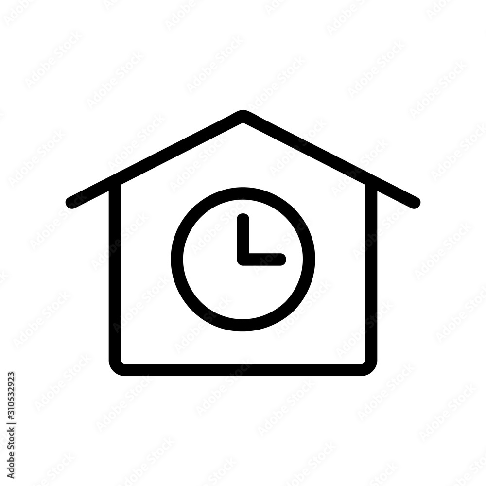 Smart house icon vector. A thin line sign. Isolated contour symbol illustration Smart house icon vector. A thin line sign. Isolated contour symbol illustration
