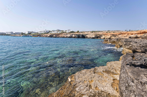 rocks and the sea, the ocean in Ayia Napa, Cyprus © zaoark