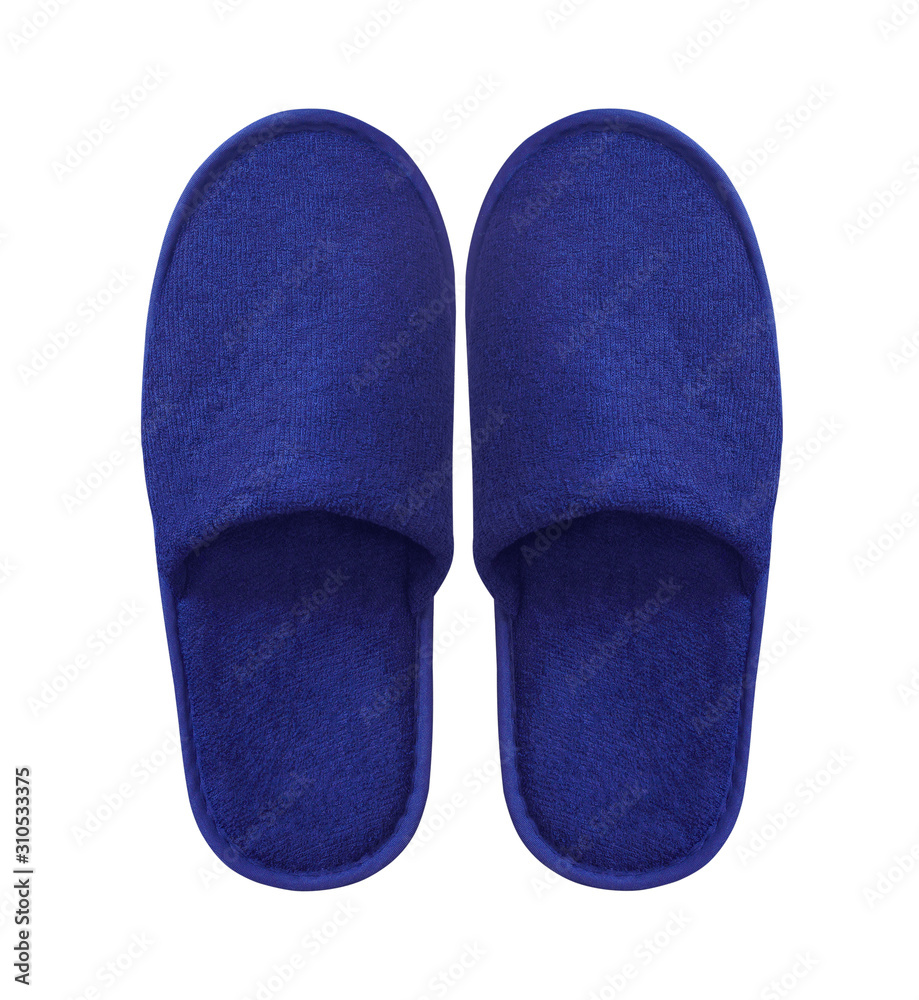 Slippers top view isolated on white background Slippers top view isolated on white background