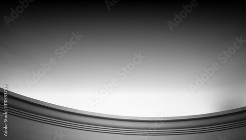 Bottom aligned curved decoration with empty space