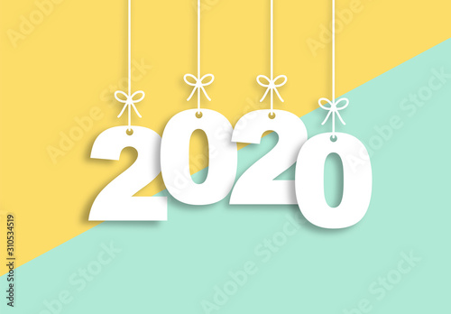 Obraz na płótnie 2020 Trendy Colorful Vector Backgorund w salonie