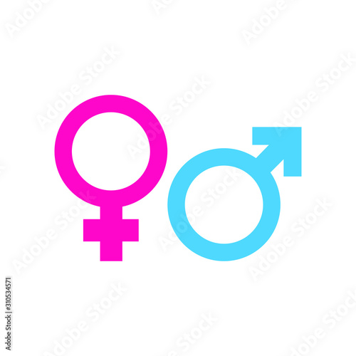 Male and Female gender icon vector. Isolated vector illustration