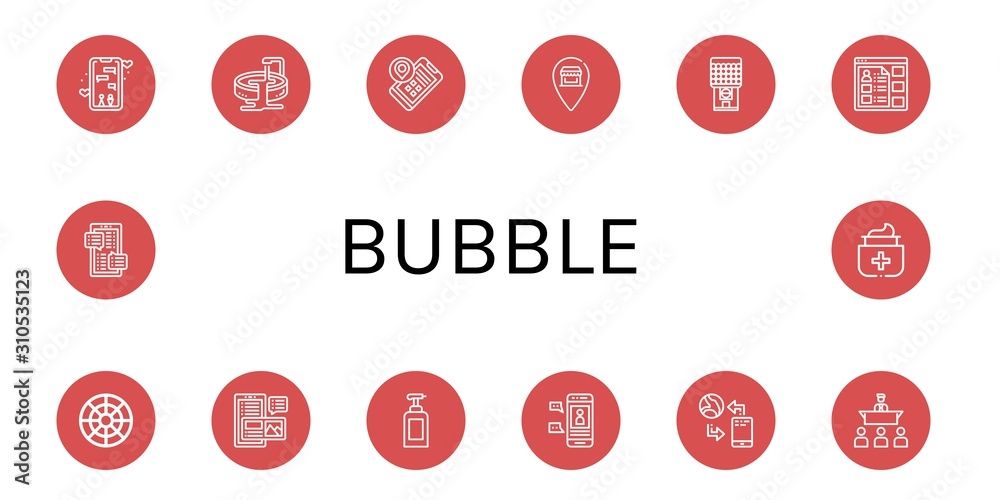 bubble icon set bubble icon set