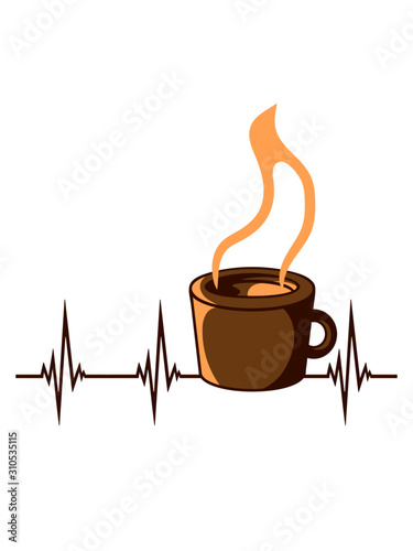 EKG Puls Kaffee mich liebe
