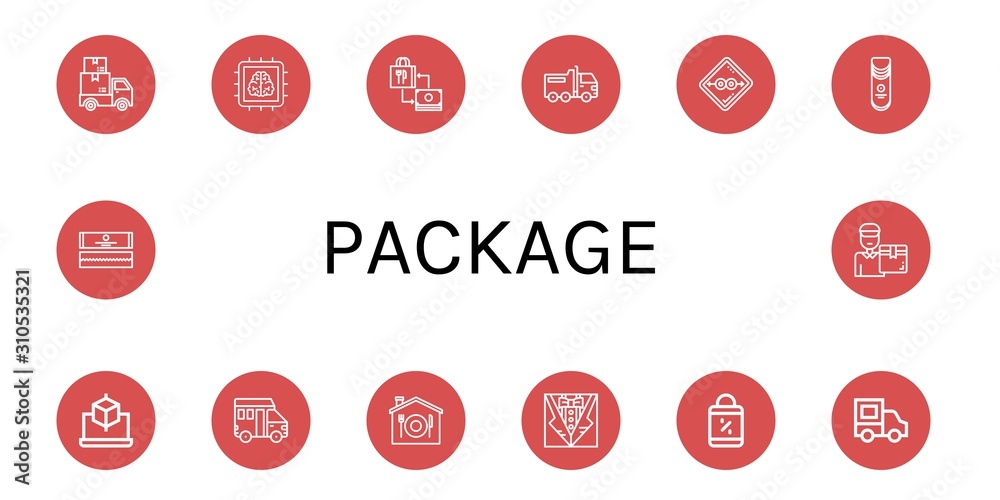 Set of package icons