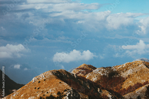 Mountains and blue sky