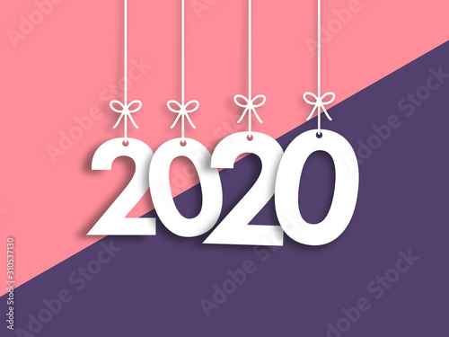 Obraz na płótnie 2020 Trendy Colorful Vector Backgorund w salonie