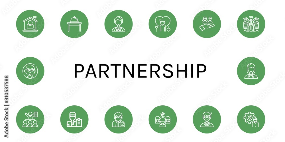 partnership icon set partnership icon set