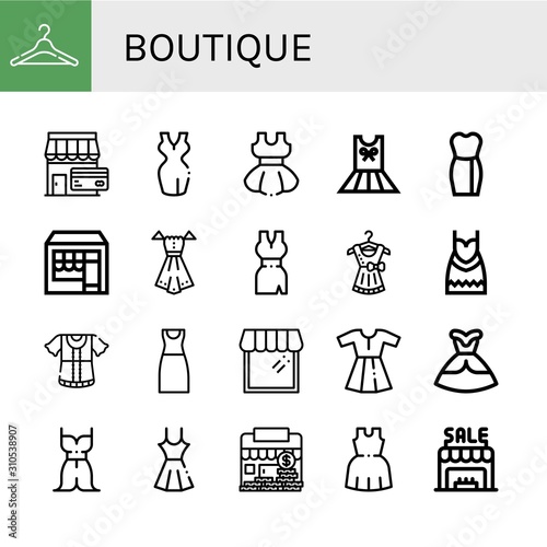 boutique icon set