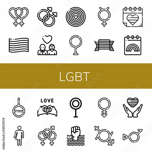 Set of lgbt icons