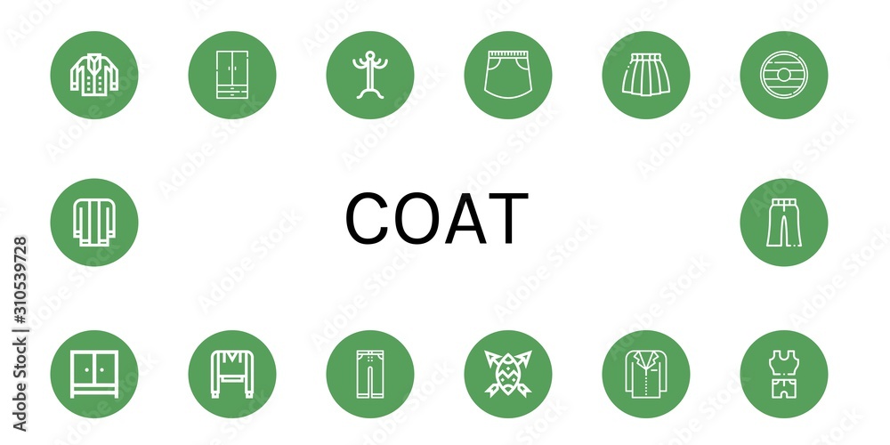 coat icon set coat icon set
