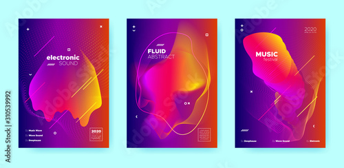 Multicolor Fluid Background. Gradient Music 
