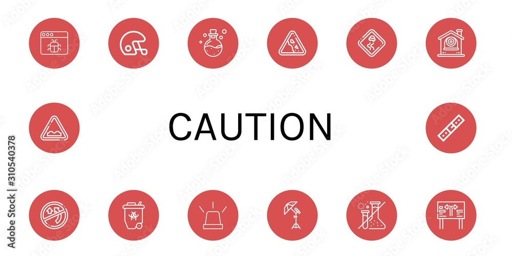caution icon set caution icon set