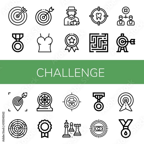 Set of challenge icons