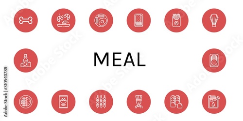 Set of meal icons