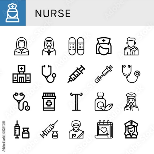 nurse icon set