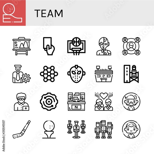 Set of team icons