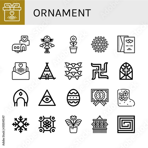 ornament icon set