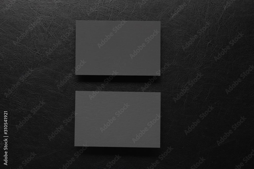 Business cards blank. Mockup on color background. Flat Lay. copy space for text Business cards blank. Mockup on color background. Flat Lay. copy space for text