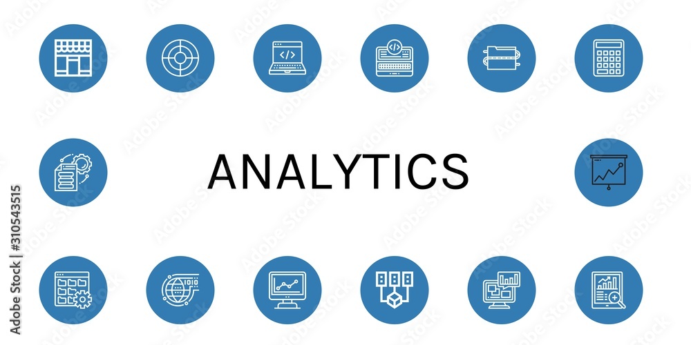 analytics icon set