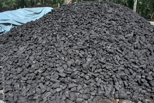 Brown coal in storage