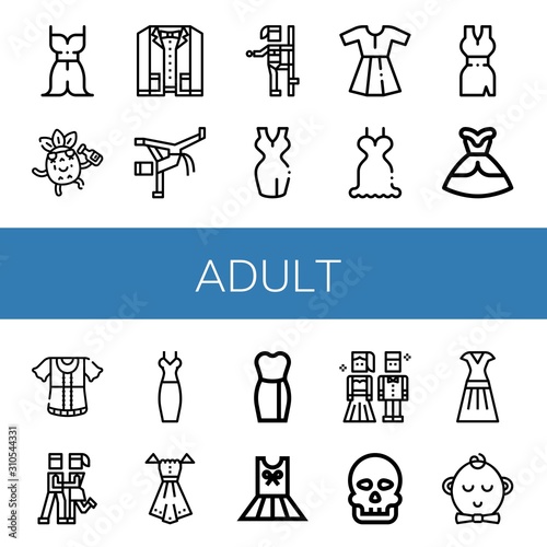 adult icon set