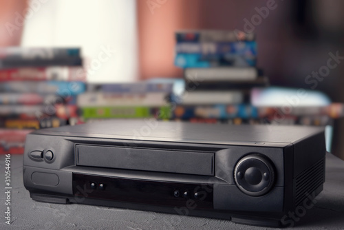 VCR and VHS video cassettes