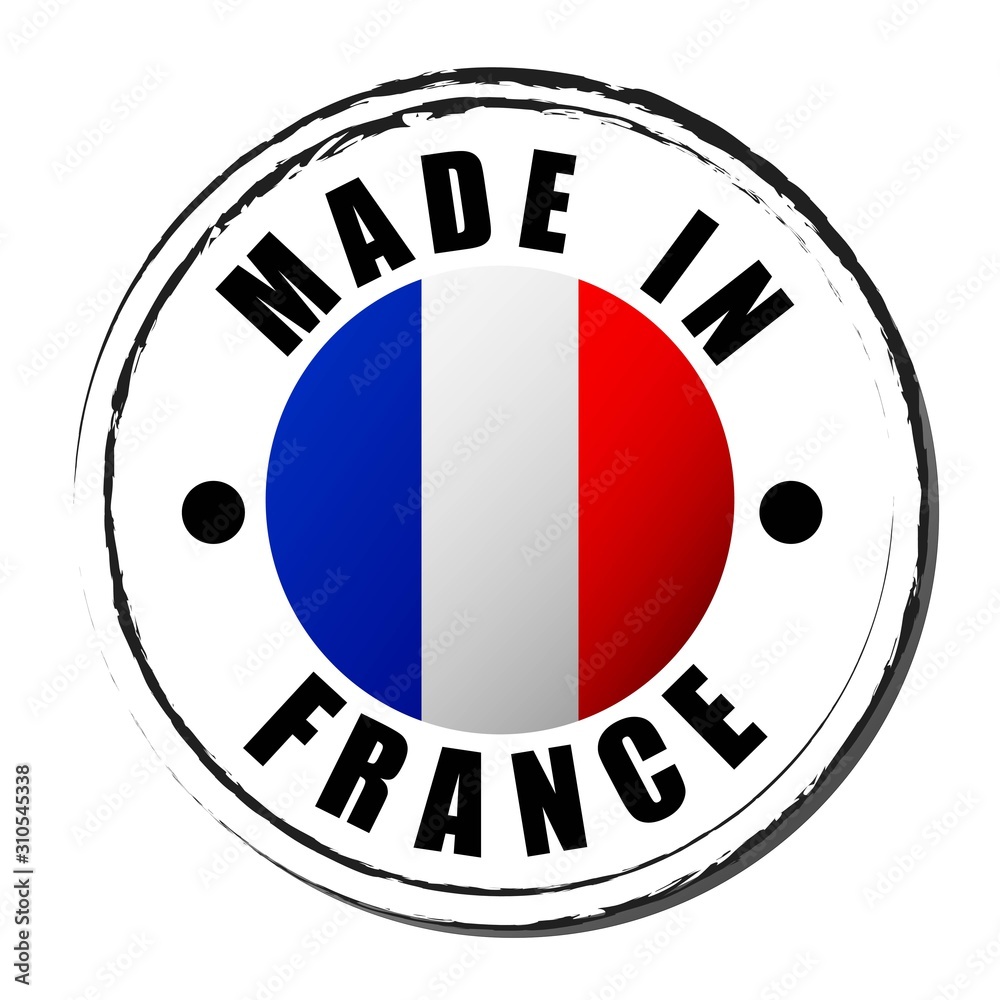 Made in France coloring the flag. Symbol. Seal. Made in France coloring the flag. Symbol. Seal.