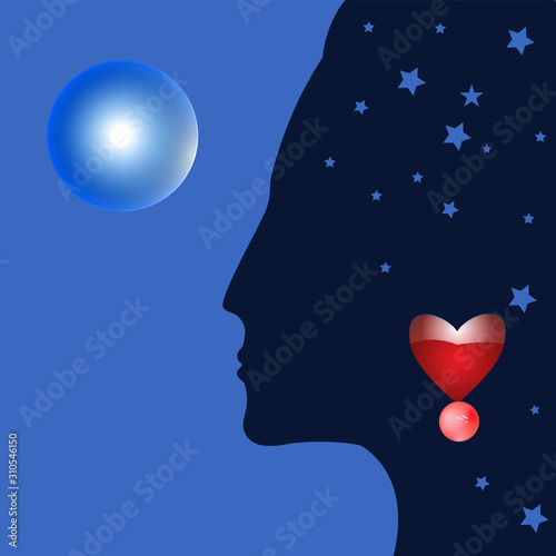 Woman - a fortuneteller, psychic, magician - blue ball - art, illustration, vector. Magic. Occultism. Philosophy. Witchcraft. Gypsy