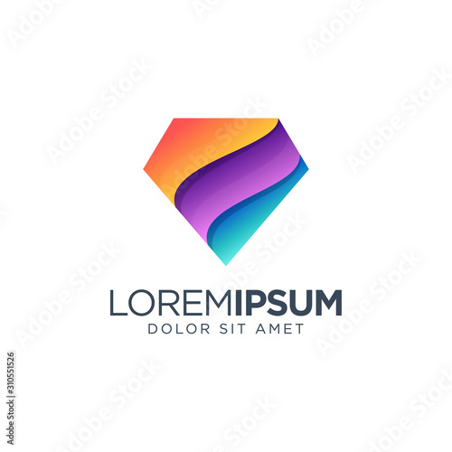 Diamond Gradient Logo Free Download Diamond Gradient Logo - GFXLoad