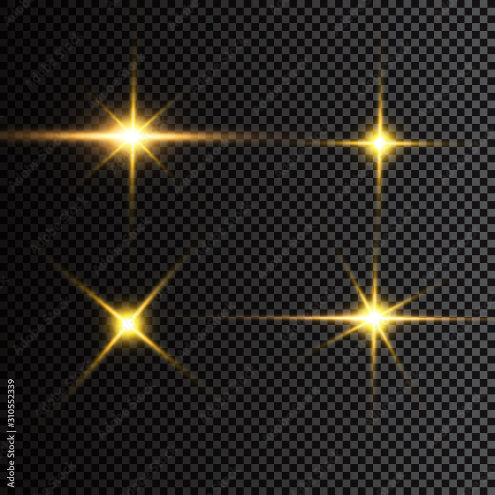 Vector illustration of abstract flare light rays. A set of stars, light and radiance, rays and brightness. Vector illustration of abstract flare light rays. A set of stars, light and radiance, rays and brightness.