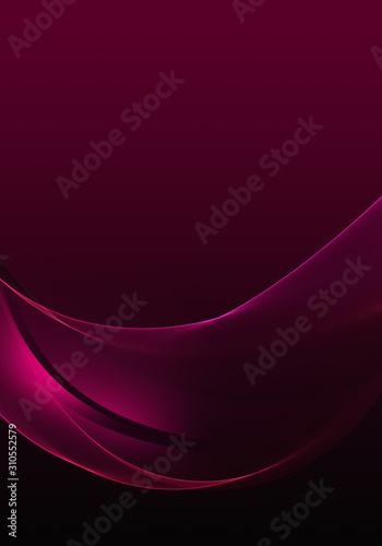 Abstract background waves. Black and fuchsia abstract background for wallpaper or business card