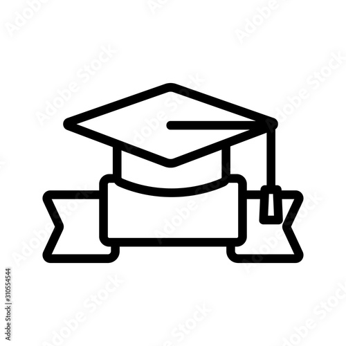 The emblem of the final vector icon. A thin line sign. Isolated contour symbol illustration