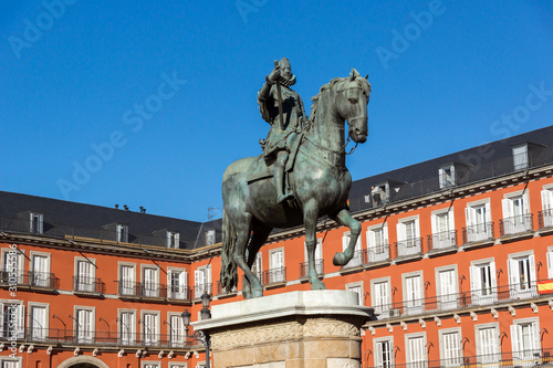 Plaza Mayor in city of Madrid, Spain