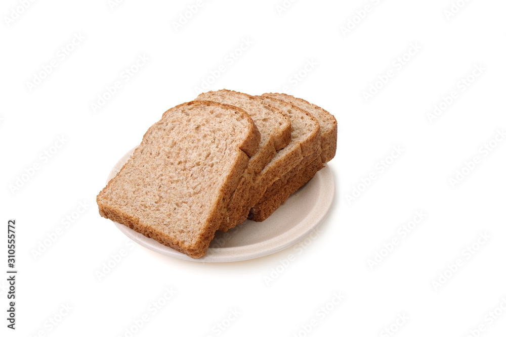 Whole grain bread isolated on white background.. Whole grain bread isolated on white background..