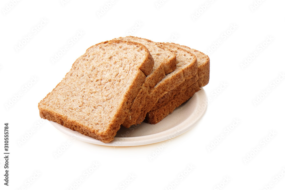 Whole grain bread isolated on white background.. Whole grain bread isolated on white background..